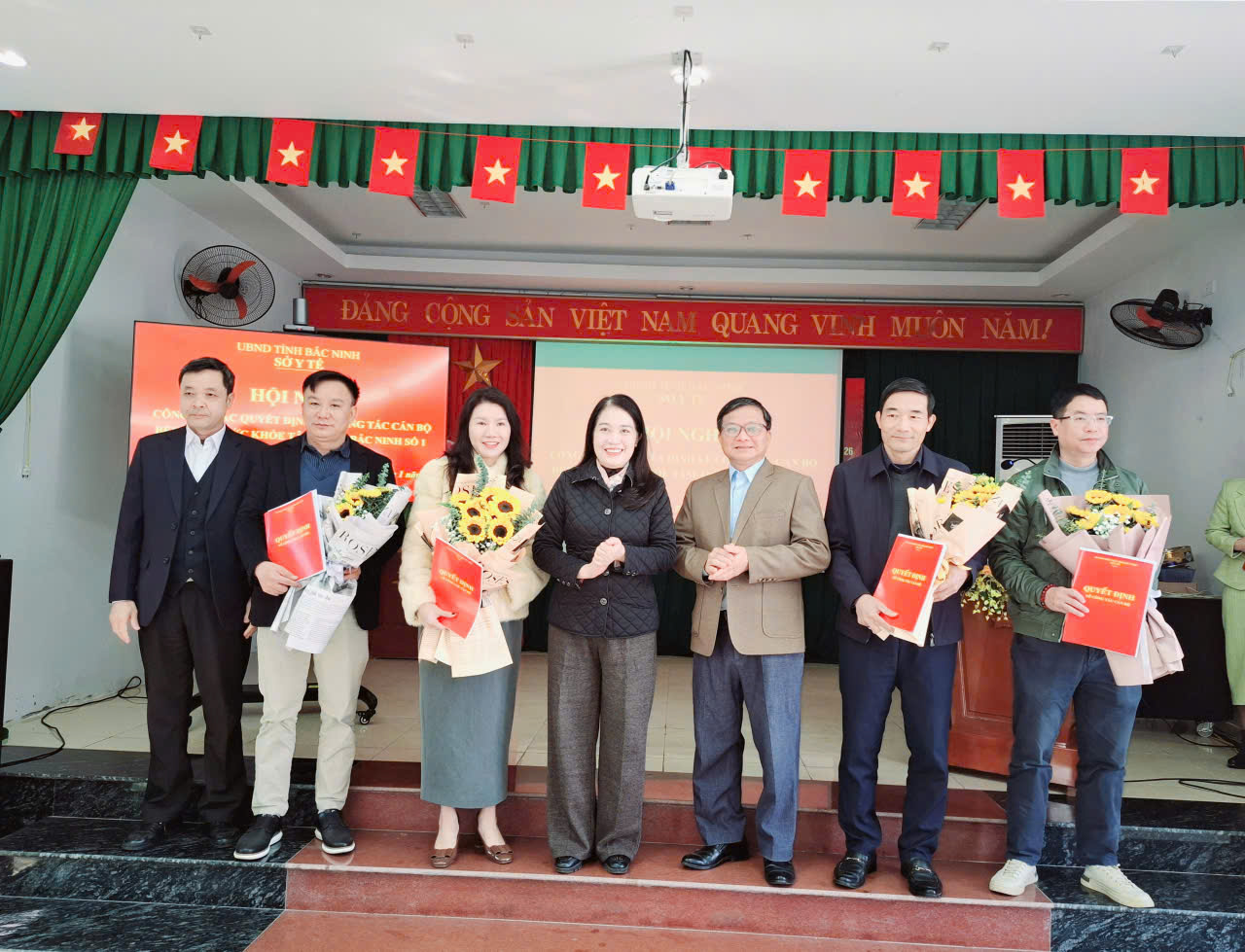 CÔNG BỐ CÁC QUYẾT ĐỊNH VỀ CÔNG TÁC CÁN BỘ TẠI BỆNH VIỆN SỨC KHỎE TÂM THẦN BẮC NINH SỐ 1